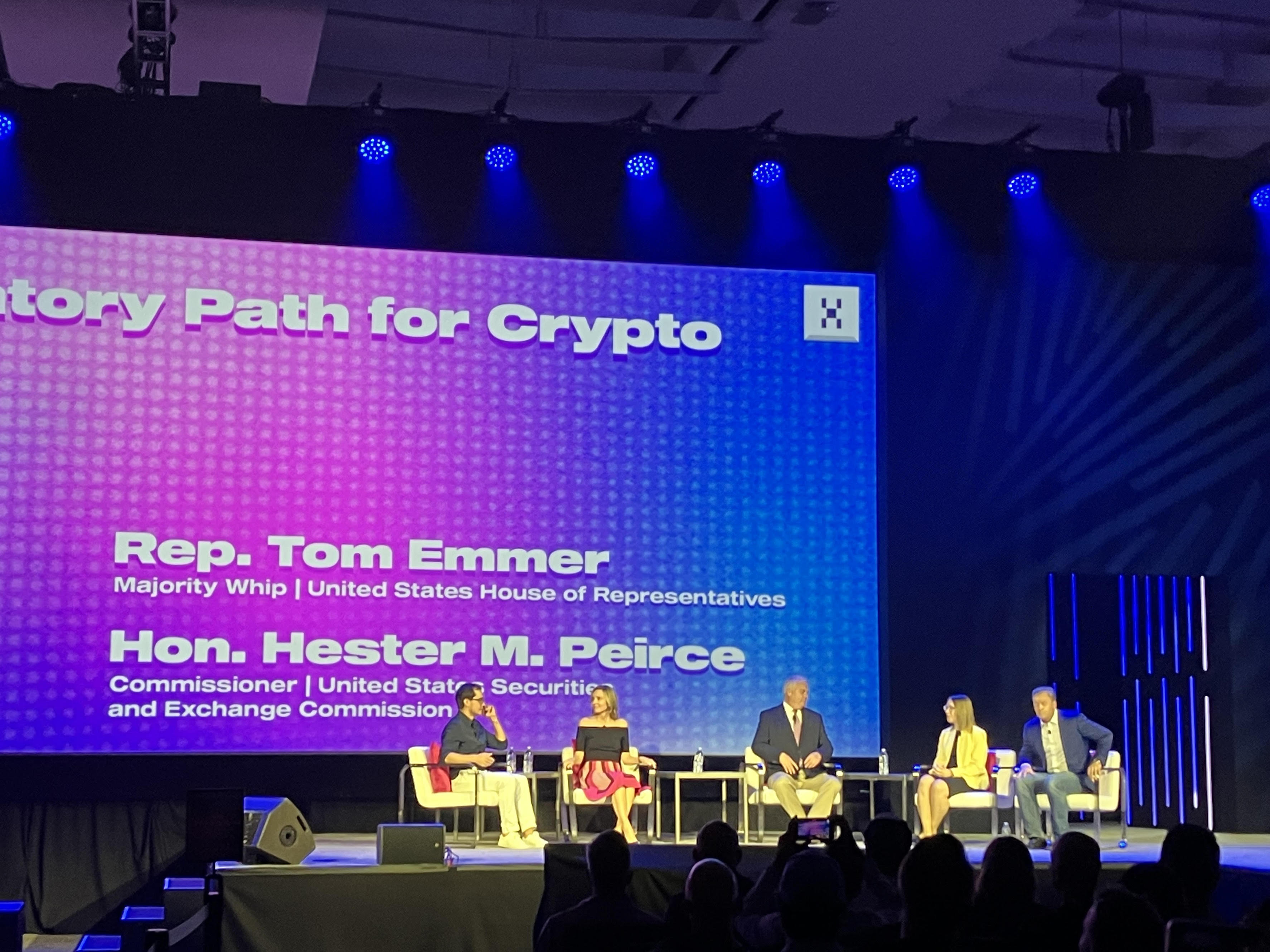 SEC embroiled in court cases; Hester Peirce says crypto firms shouldn’t give up on US