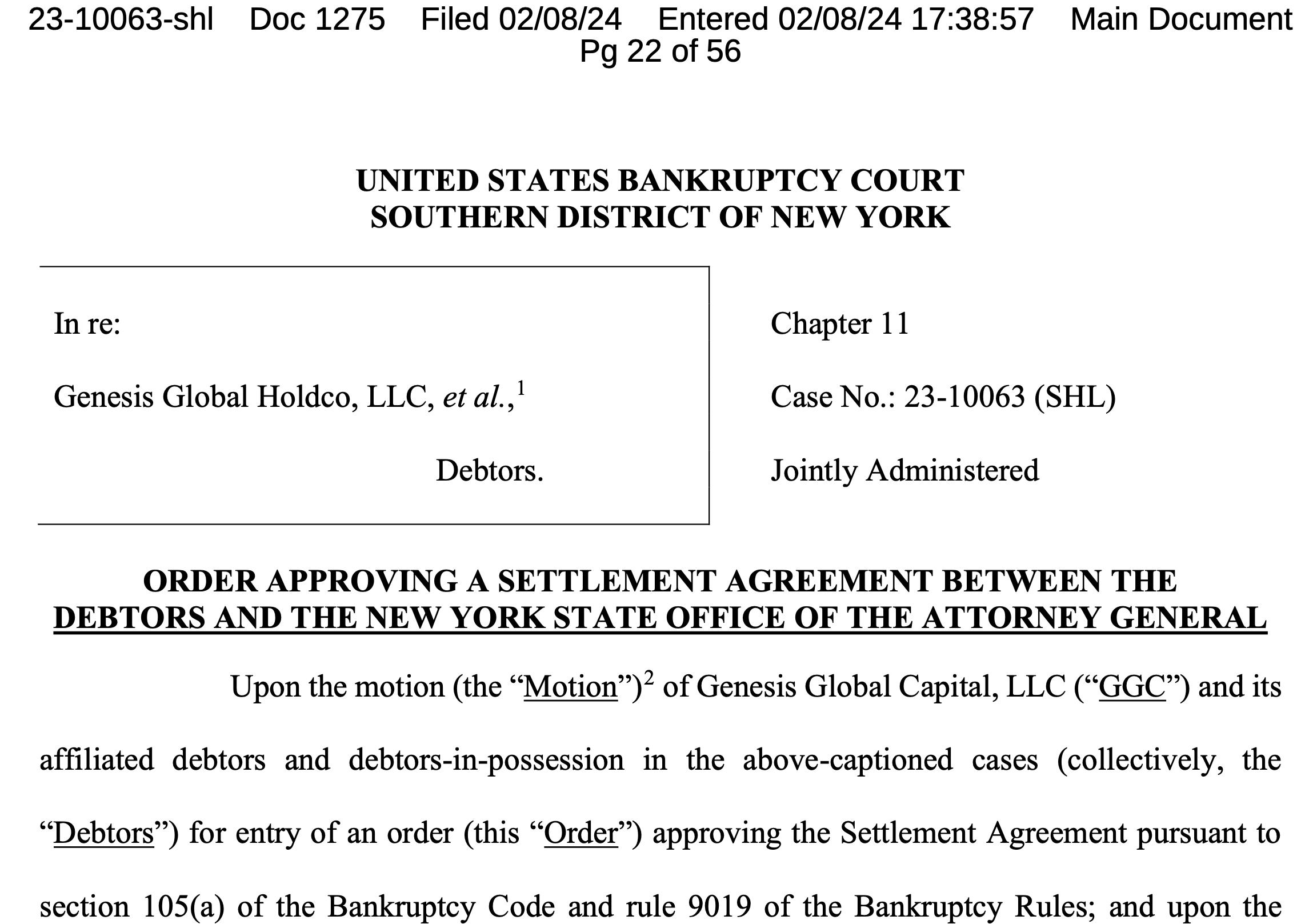 Filings shake up NY Attorney General case against Genesis, Gemini