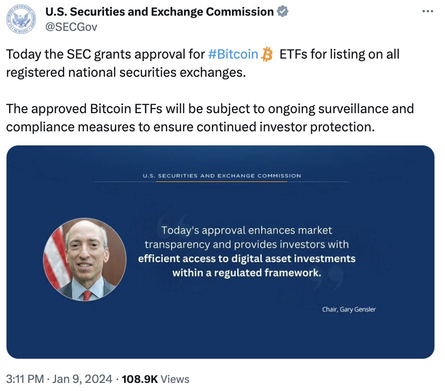 Gary Gensler responds to US lawmakers over SEC’s false spot Bitcoin ETF tweet